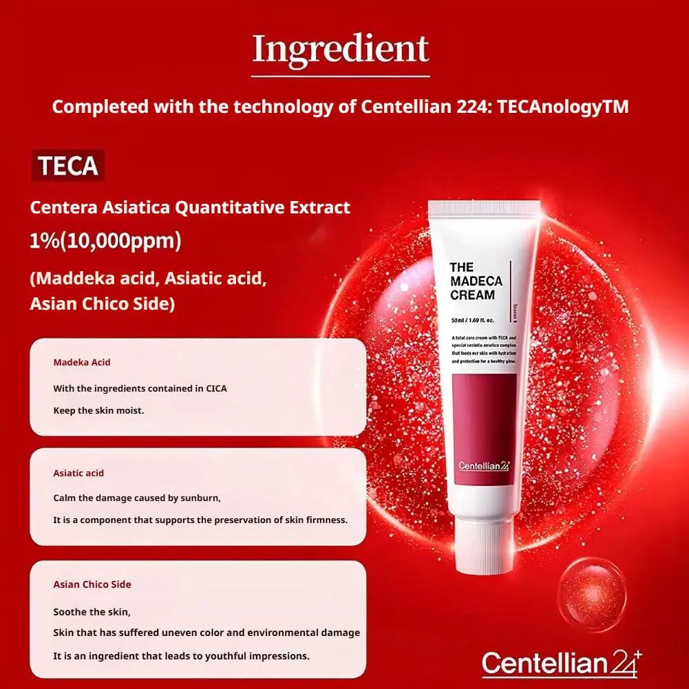 Centellian 24 The Madeca Cream Moisturizing And Brightening Repair Cream Repairing Dry Skin Hydrating Active Korean Skincare